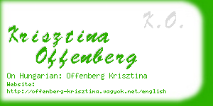 krisztina offenberg business card